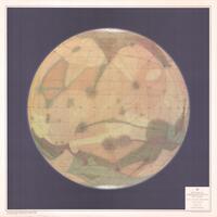 Pictorial Representation of Mars, Centered on 270 longitude