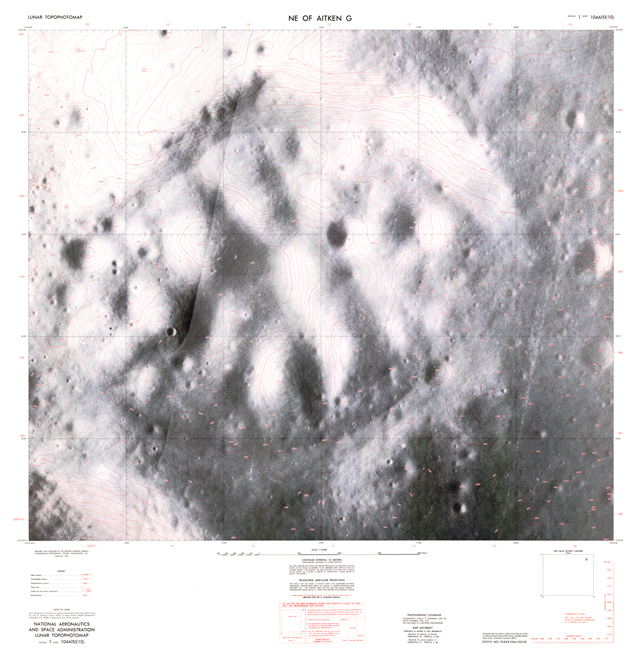 Lunar Photomap - NE of Aitken G