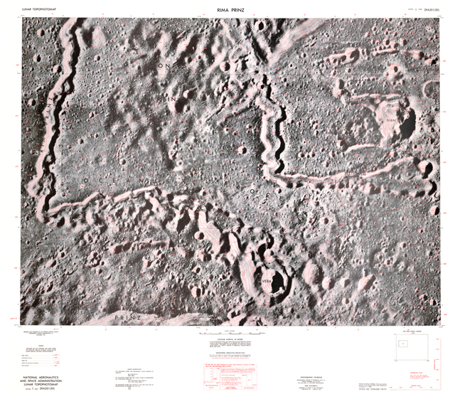 Lunar Photomap - Rima Prinz