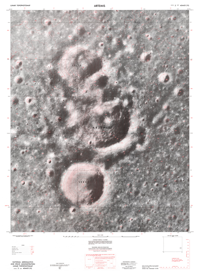 Lunar Topophotomap - Artemis