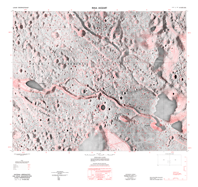 Lunar Photomap - Rima Mozart