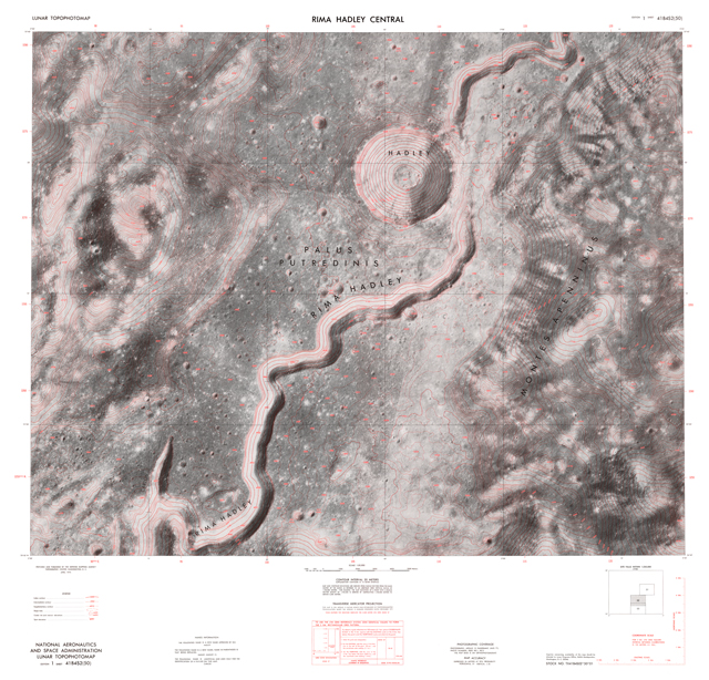 Lunar Photomap - Rima Hadley Central