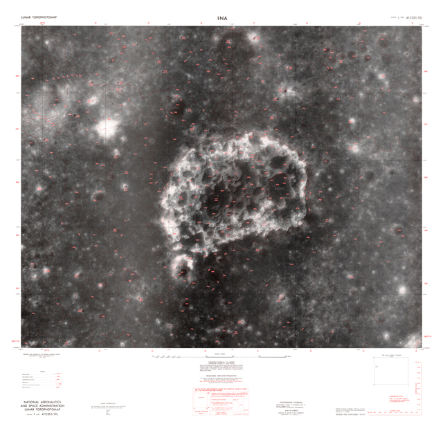 Lunar Photomap - Ina