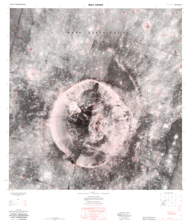 Lunar Photomap - Rima Dawes