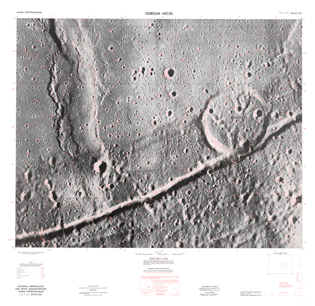 Lunar Photomap - Dorsum Nicol