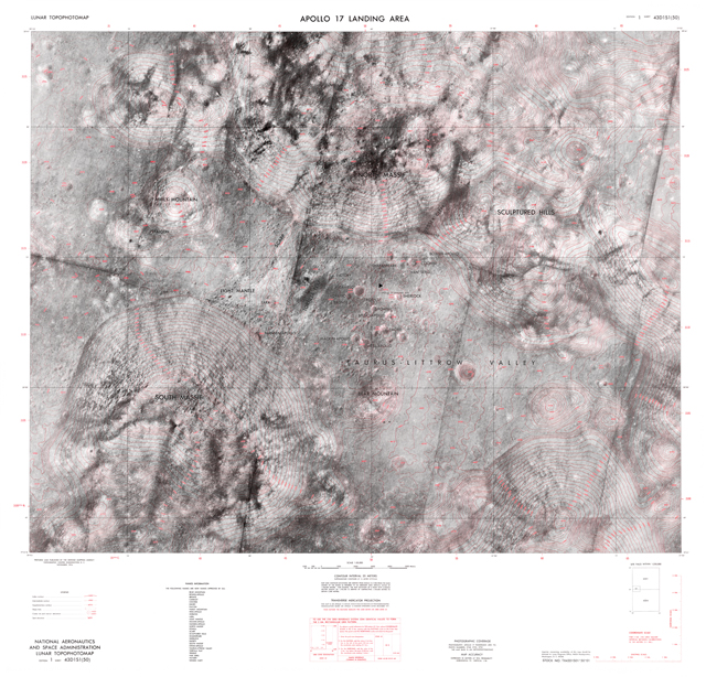 Lunar Photomap - Apollo 17 Landing Area