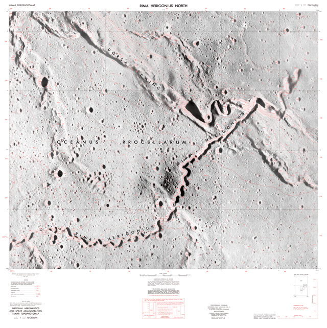Lunar Topophotomap - Rima Herigonius North