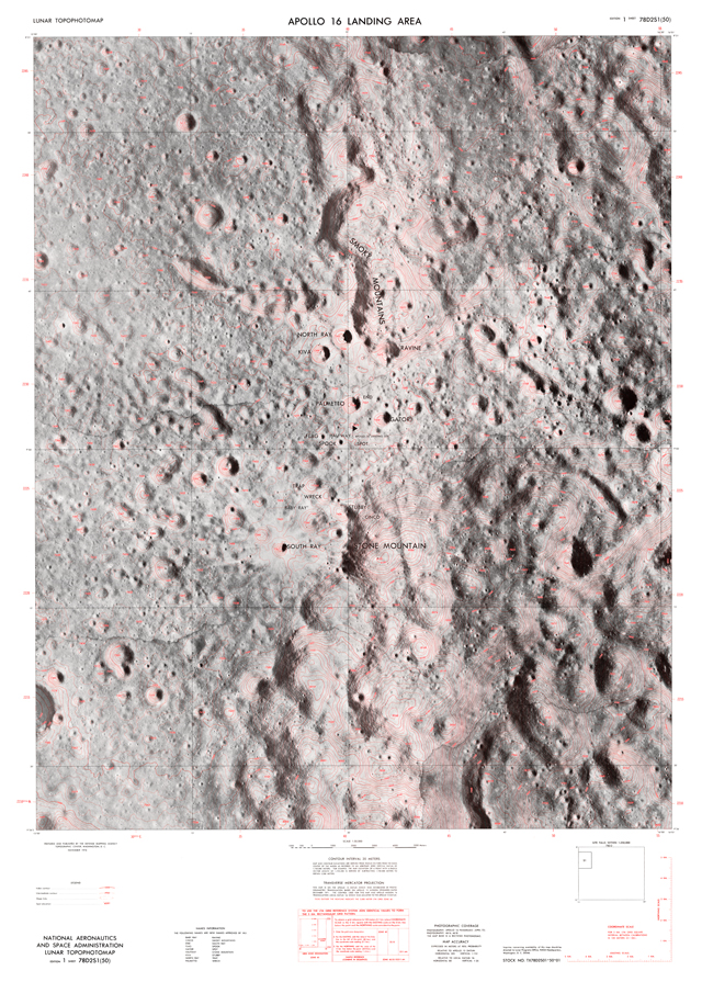 Lunar Photomap - Apollo 16 Landing Area