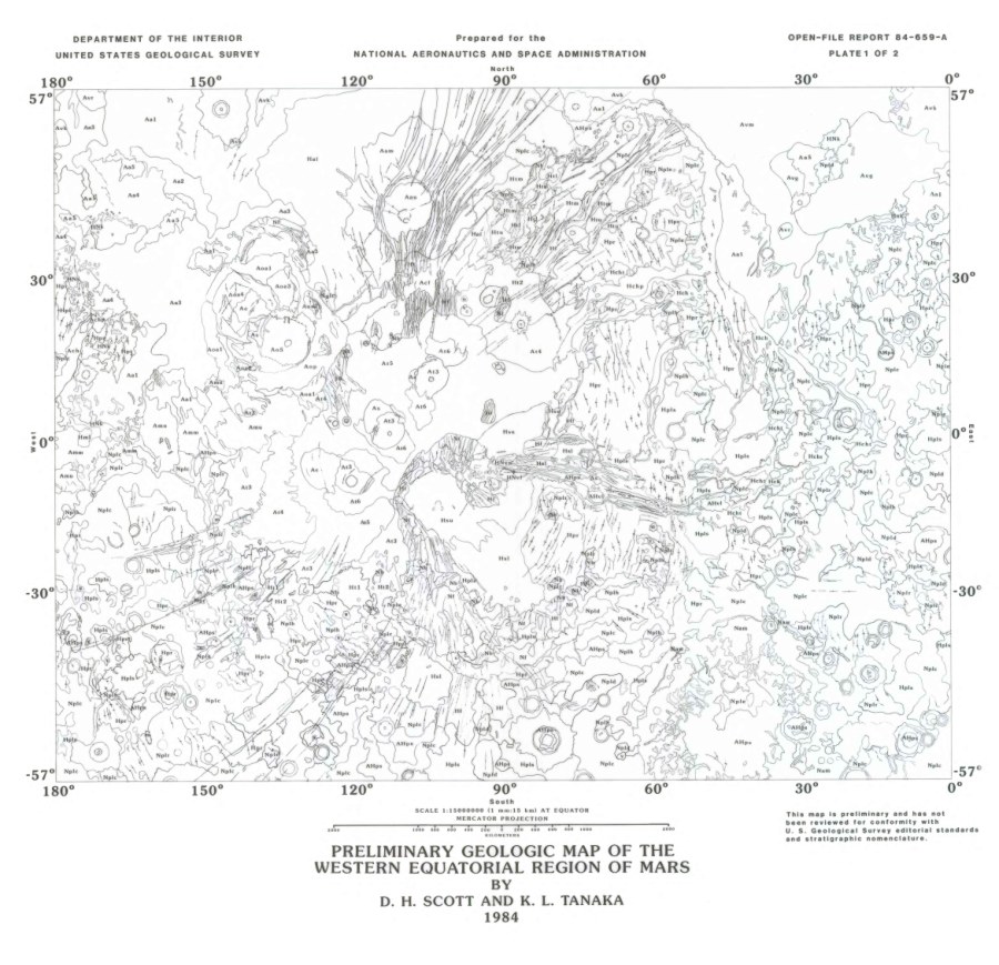 Preliminary geologic map of the western equatorial region of Mars
