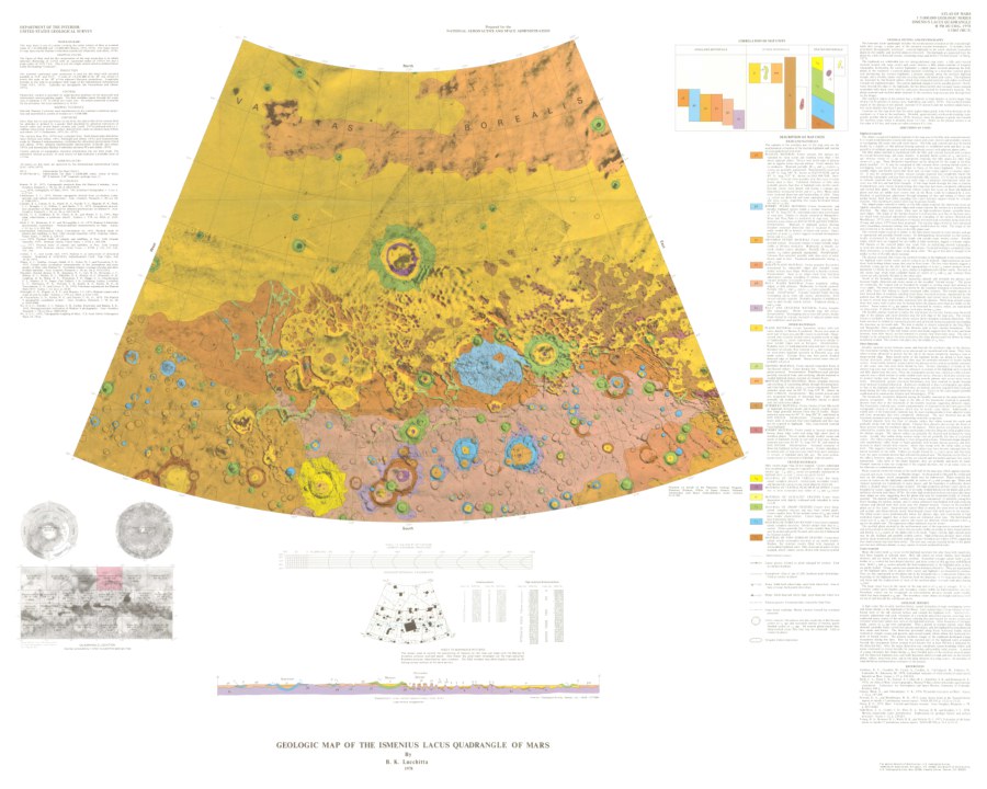 Geologic Map of the Ismenius Lacus Quadrangle of Mars