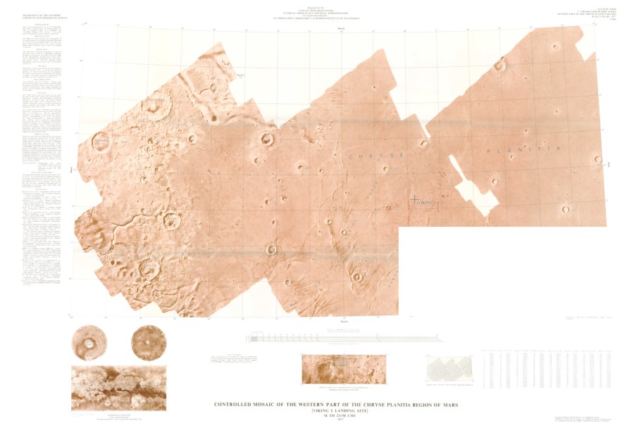 Controlled Mosaic of the Western Part of the Chryse Planita Region of Mars
