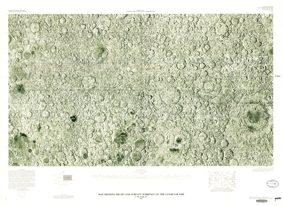 Map Showing Relief and Surface Markings of the Lunar Far Side
