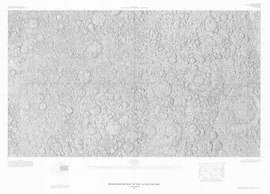 Map Showing Relief and Surface Markings of the Lunar Far Side