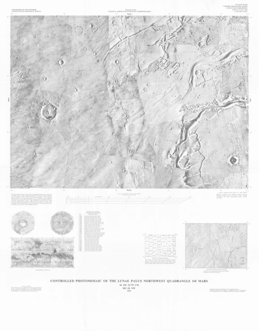 Controlled Photomosaic of the Lunae Palus Northwest Quadrangle of Mars