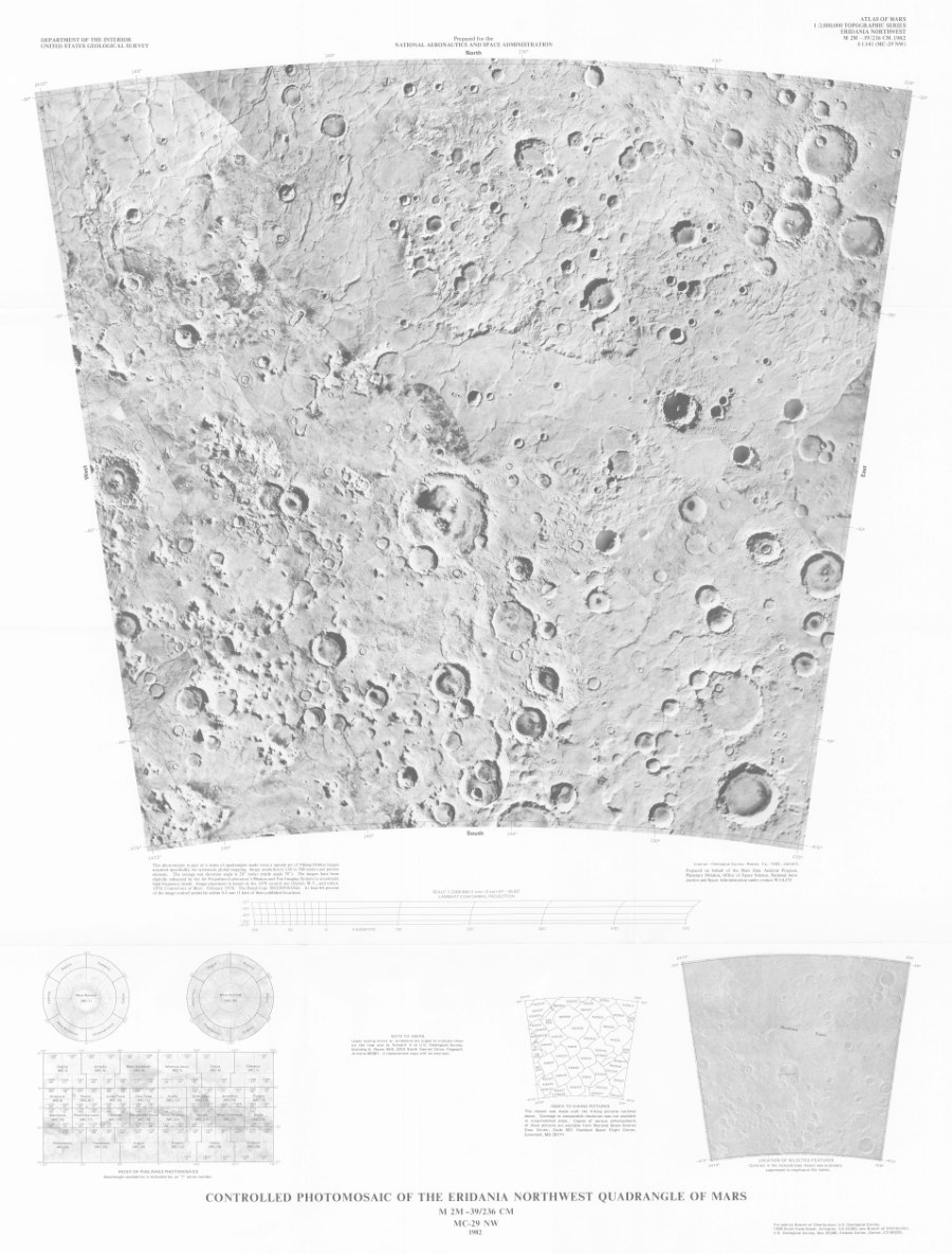 Controlled Photomosaic of the Eridania Northwest Quadrangle of Mars
