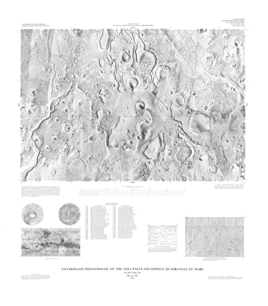Controlled Photomosaic of the Oxia Palus Southwest Quadrangle of Mars