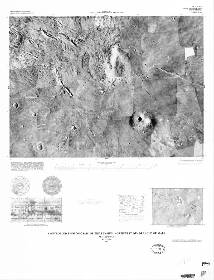 Controlled Photomosaic of the Elysium Northwest Quadrangle of Mars