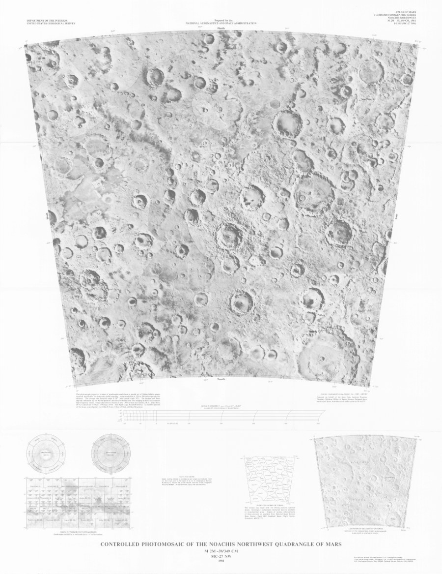 Controlled Photomosaic of the Noachis Northwest Quadrangle of Mars