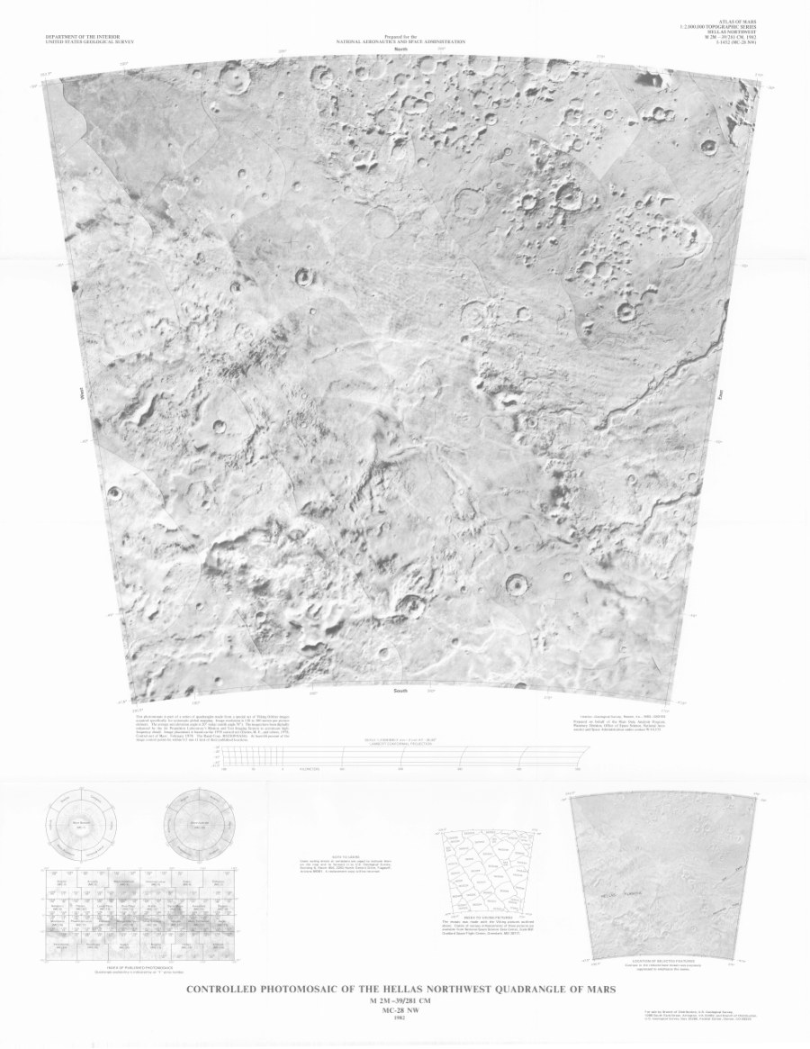 Controlled Photomosaic of the Hellas Northwest Quadrangle of Mars