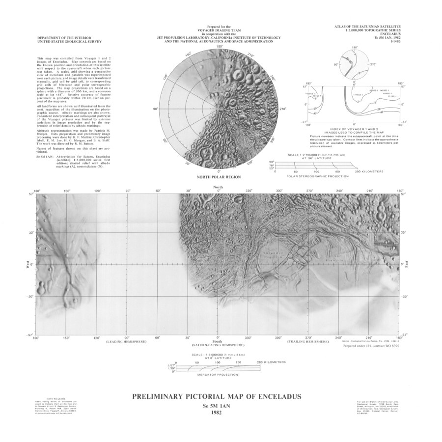 Preliminary Pictorial Map of Enceladus