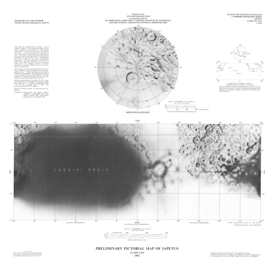 Preliminary Pictorial Map of Iapetus