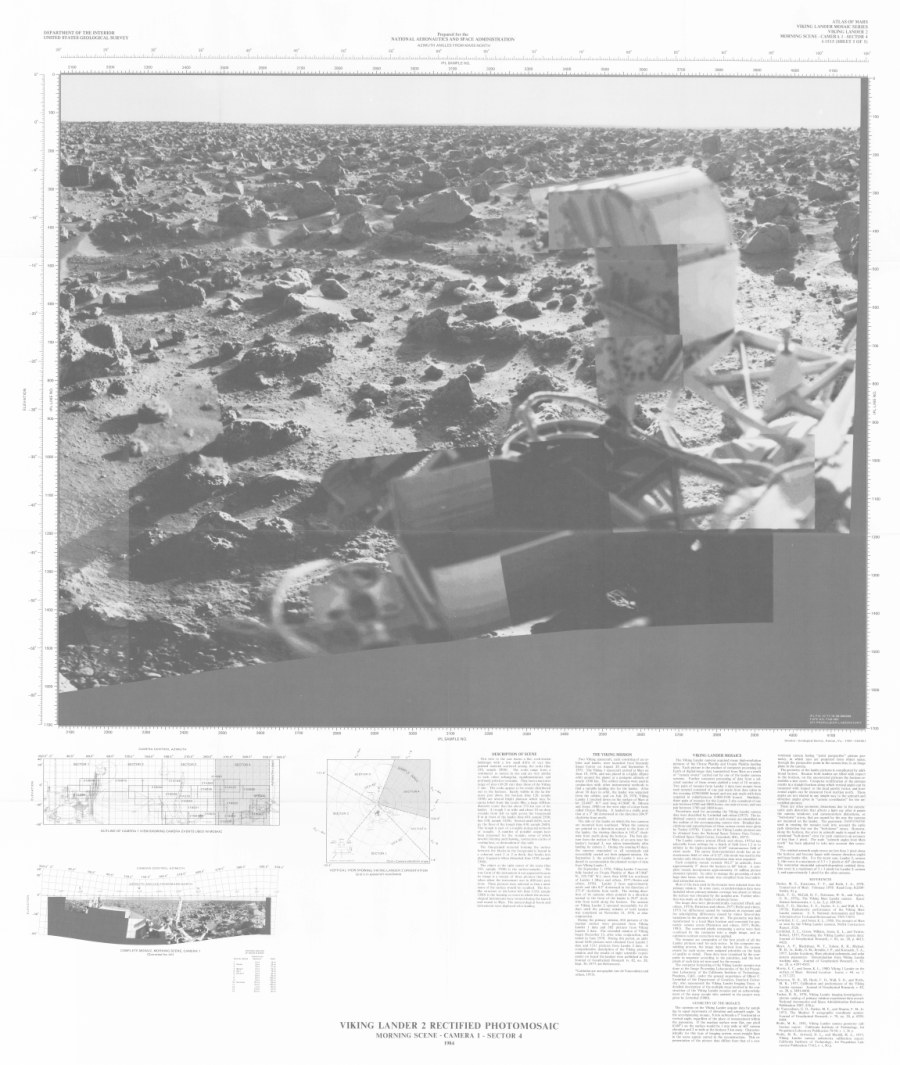 Viking Lander 2 Rectified Photomosaics - morning scene - camera 1