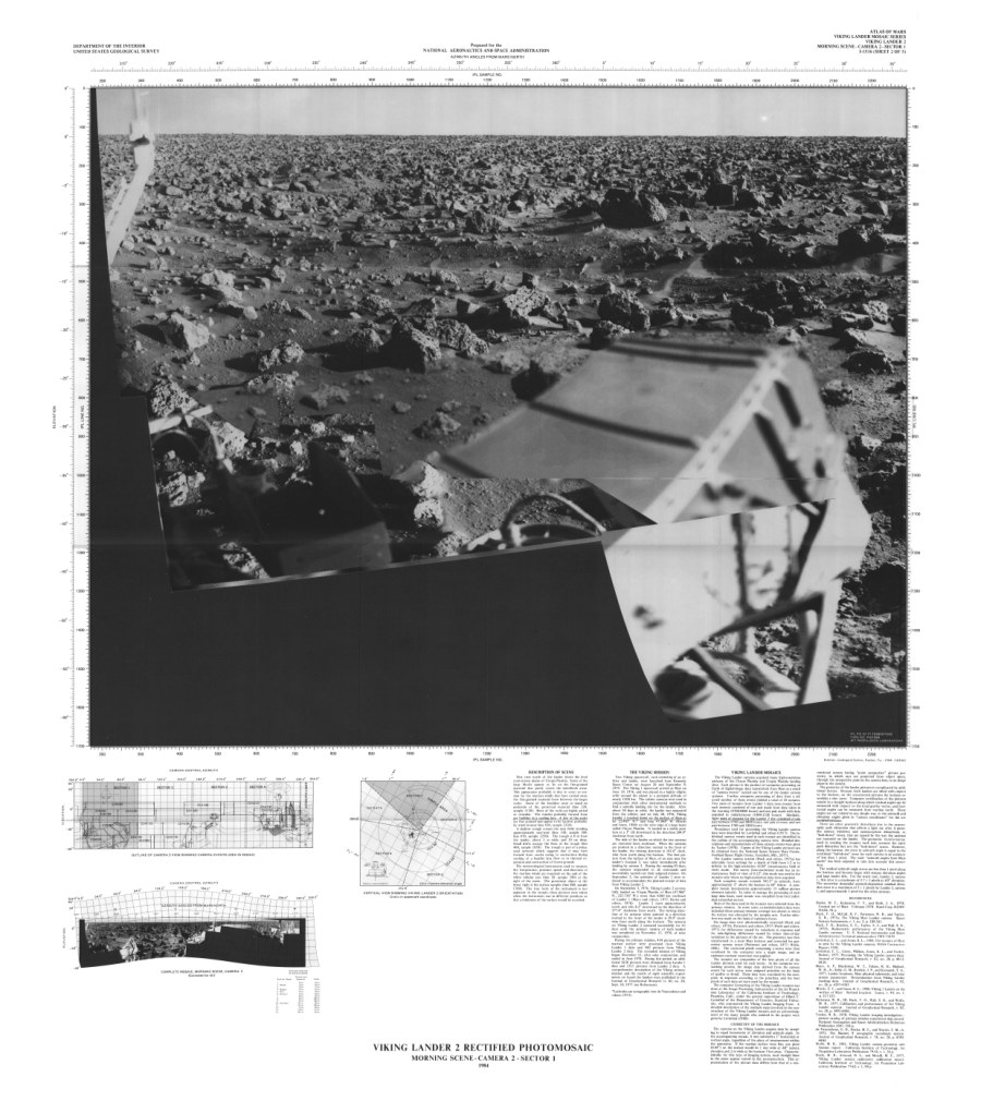 Viking Lander 2 Rectified Photomosaics - Morning scene - Camera 2
