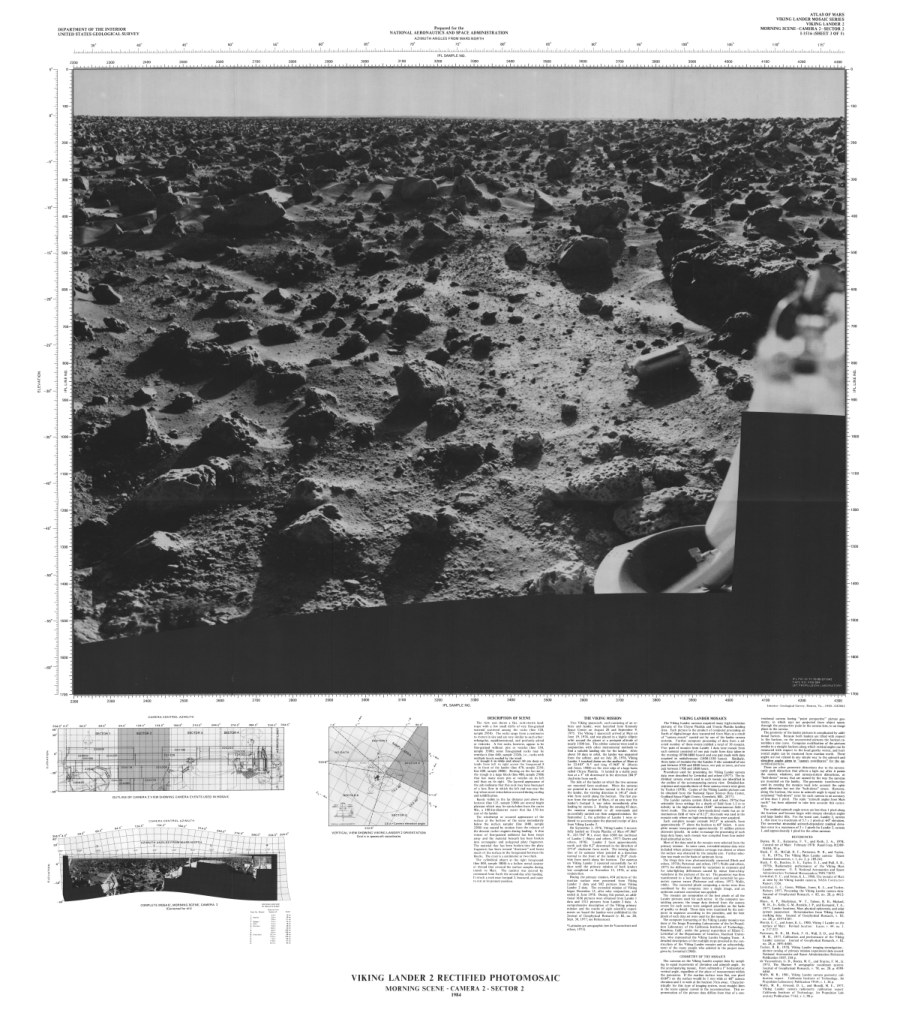 Viking Lander 2 Rectified Photomosaics - Morning scene - Camera 2