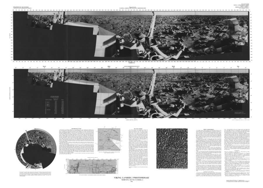 Viking Lander 2 Rectified Photomosaics - Morning scene - Camera 2