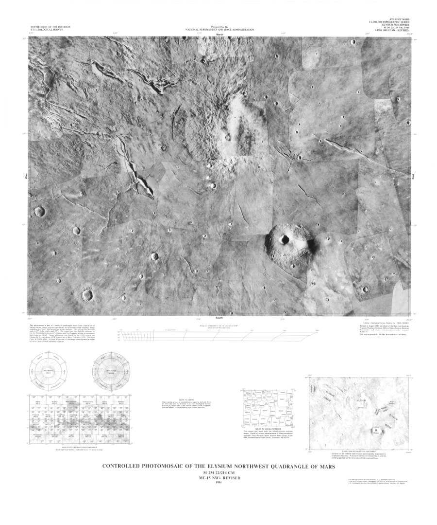 Controlled Photomosaic of the Elysium Northwest Quadrangle of Mars