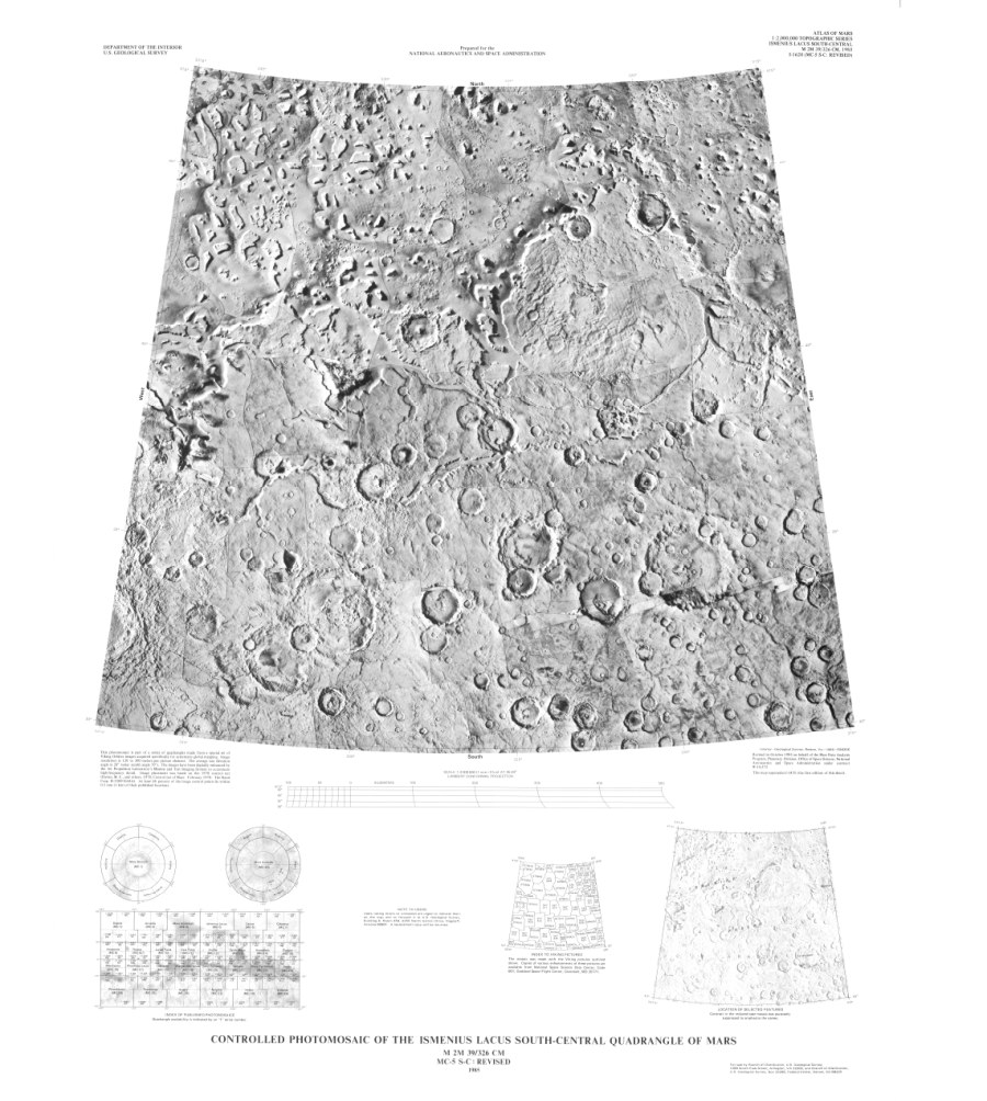 Controlled Photomosaic of the Ismenius Lacus South-Central Quadrangle of Mars: (Revised)