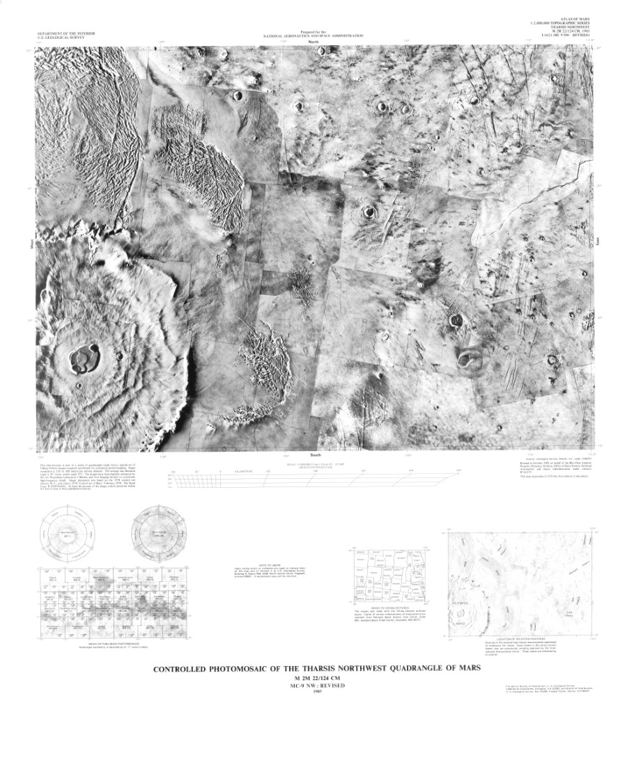 Controlled Photomosaic of the Tharsis Northwest Quadrangle of Mars: (Revised)