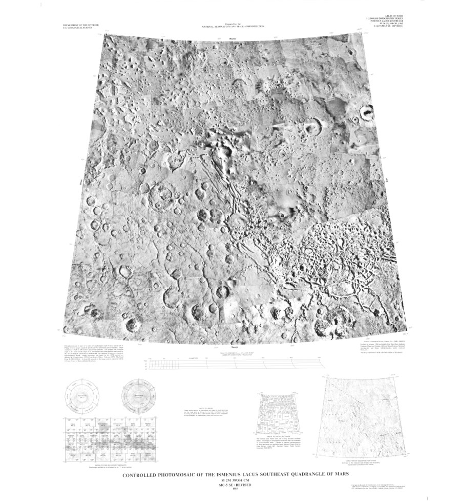 Controlled Photomosaic of the Ismenius Lacus Southeast Quadrangle of Mars: (Revised)