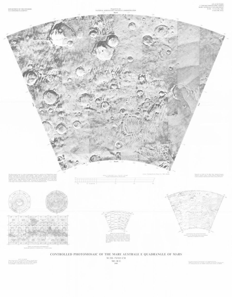 Controlled Photomosaic of the Mare Australe E Quadrangle of Mars