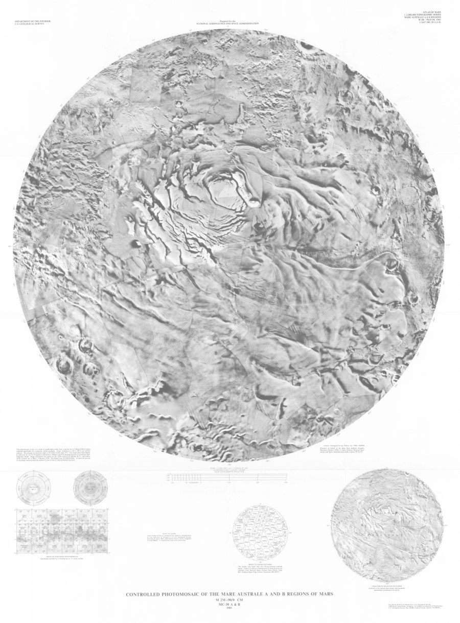Controlled Photomosaic of the Mare Australe A and B Regions of Mars