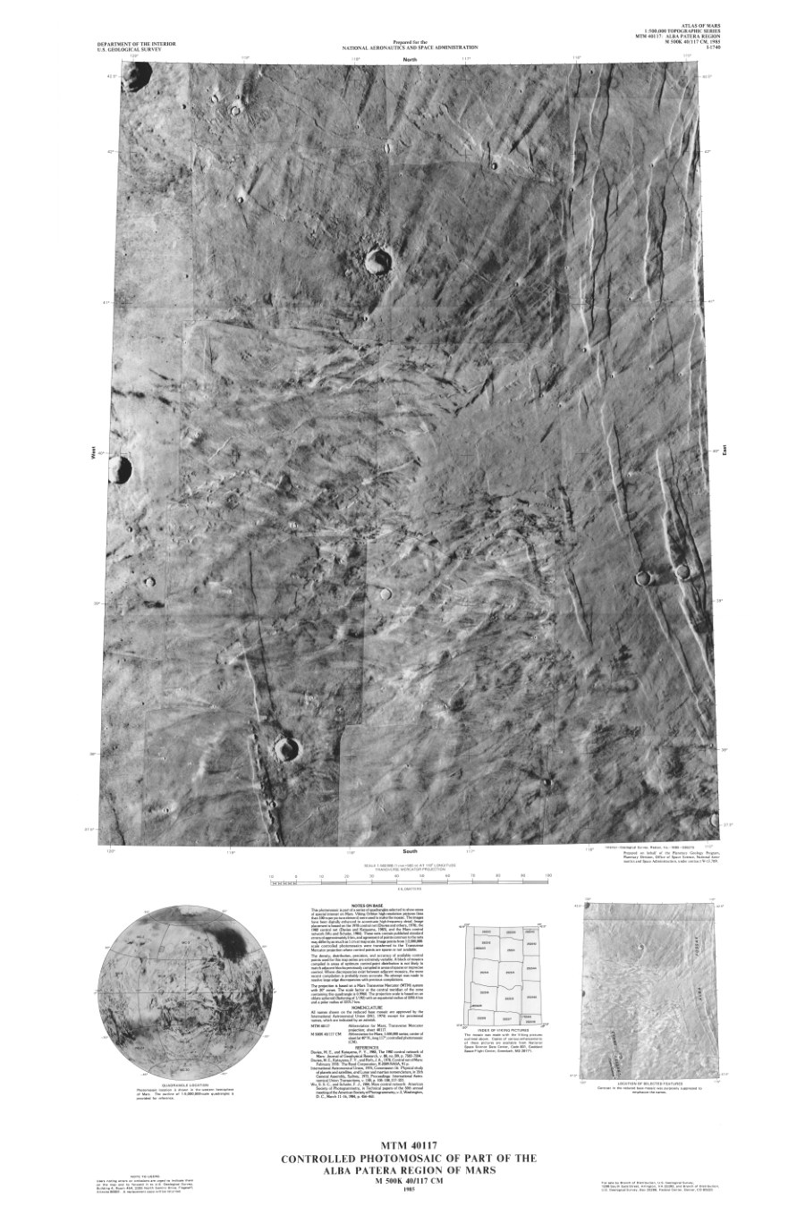 MTM 40117 Controlled Photomosaic of Part of the Alba Patera Region of Mars