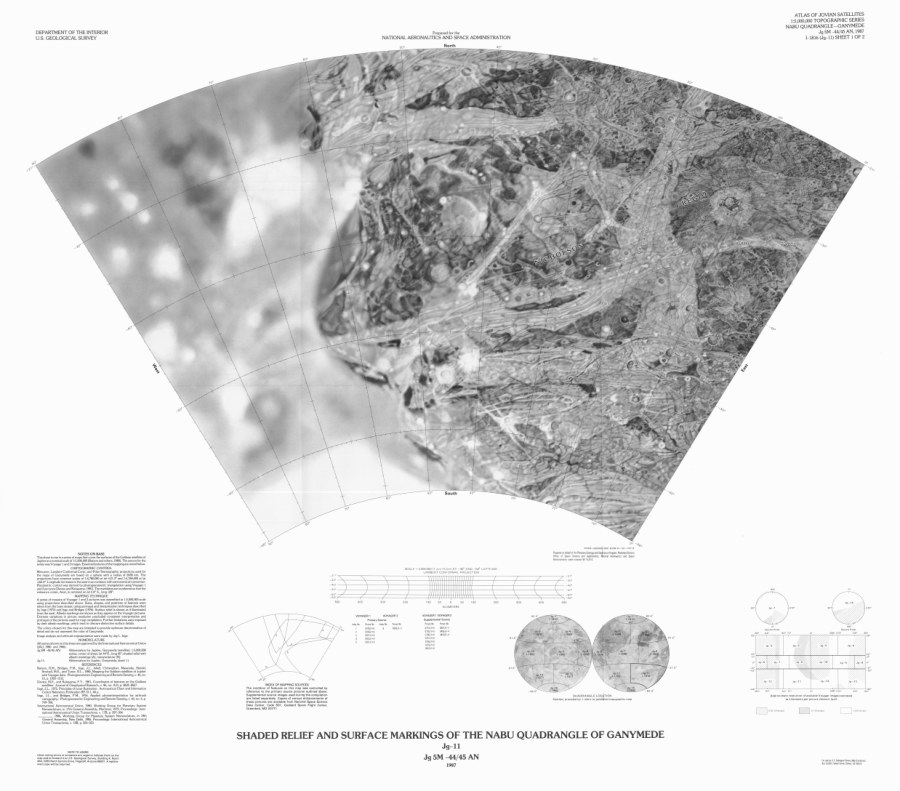 Shaded Relief and Surface Markings of the Nabu Quadrangle of Ganymede