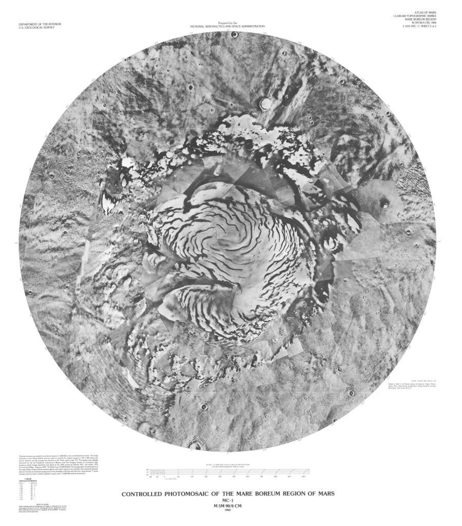 Controlled Photomosaic and Revised Shaded Relief Map of the Mare Boreum Region of Mars