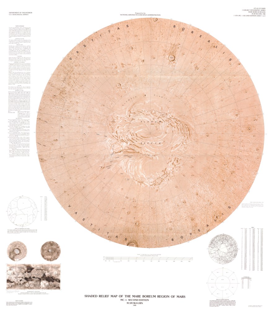 Controlled Photomosaic and Revised Shaded Relief Map of the Mare Boreum Region of Mars