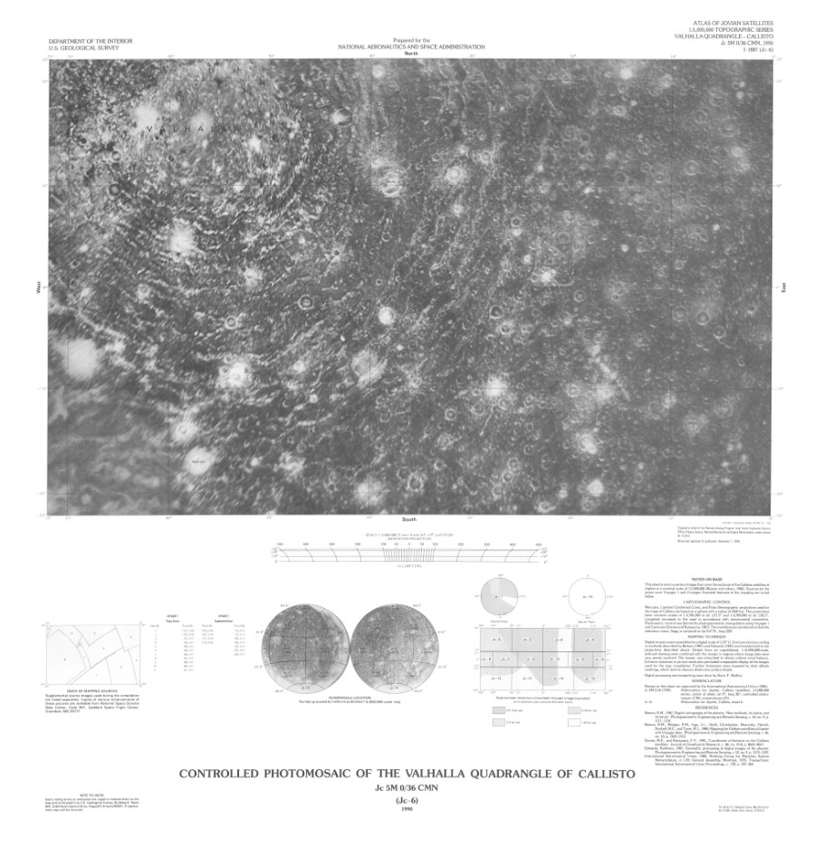 Controlled Photomosaic of the Valhalla Quadrangle of Callisto