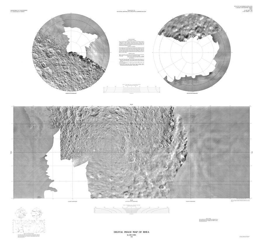 Equal-Area Photomosaics of Rhea