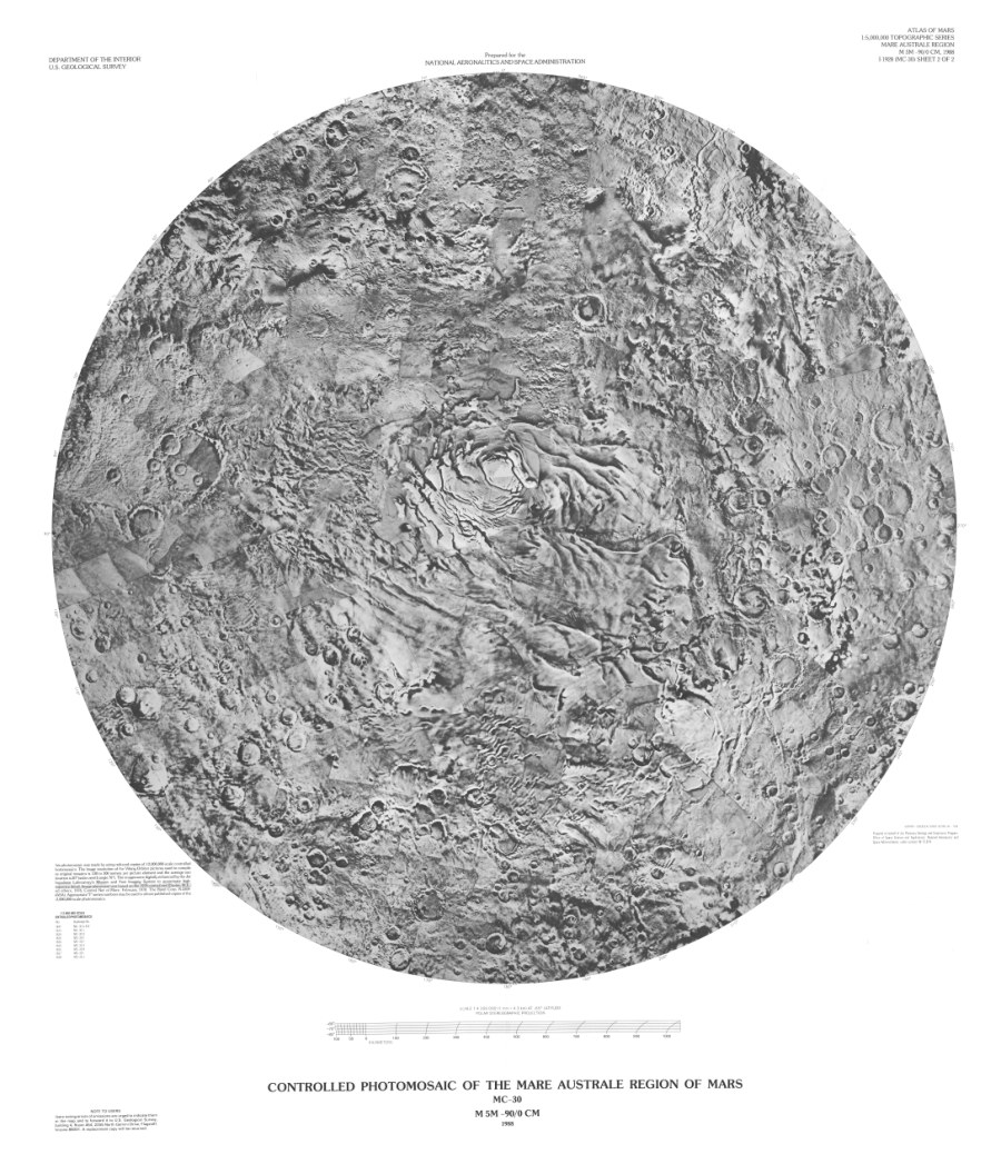 Controlled Photomosaic and Revised Shaded Relief Map of the Mare Australe Region of Mars