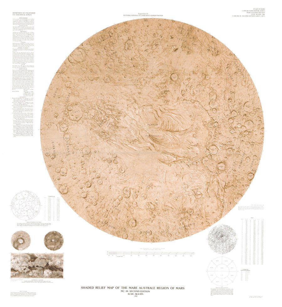 Controlled Photomosaic and Revised Shaded Relief Map of the Mare Australe Region of Mars