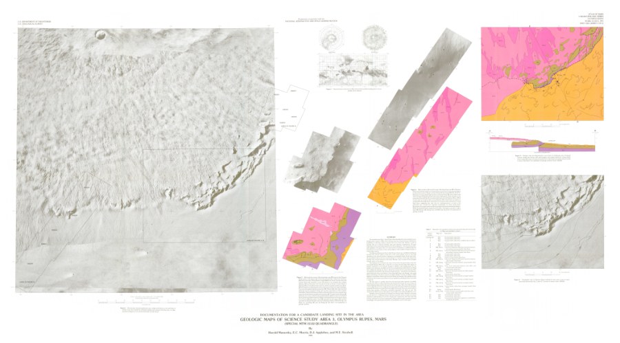 Geologic Maps of Science Study Area 3, Olympus Rupes, Mars (Special MTM 15132 quadrangle)