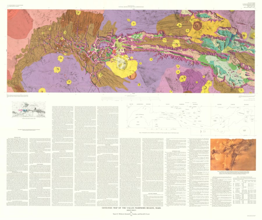 Geologic Map of the Valles Marineris Region, Mars (East Half)