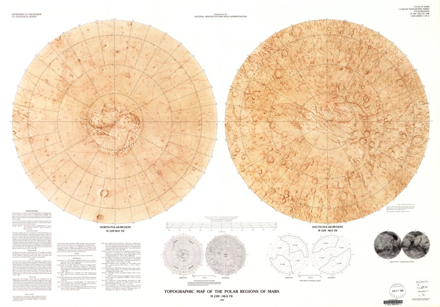 Topographic Map of the Western Equatorial Region of Mars