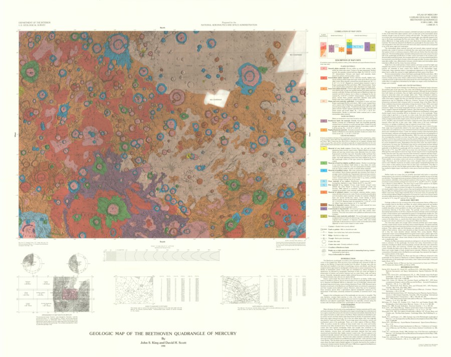Geologic Map of the Beethoven Quadrangle of Mercury