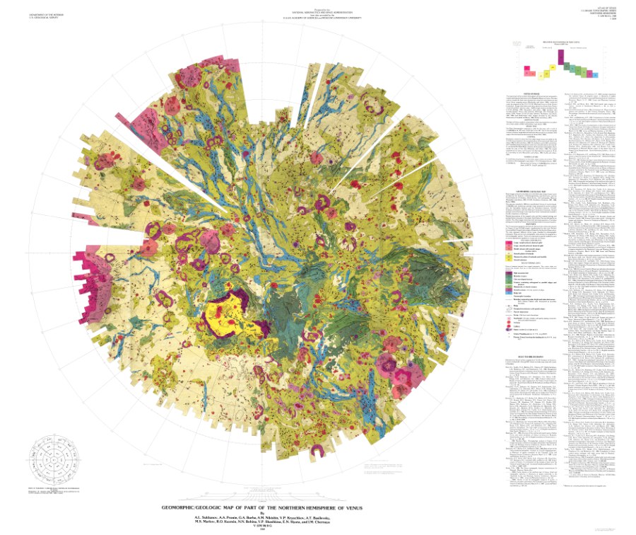 Geomorphic/Geologic Map of Part of the Northern Hemisphere of Venus
