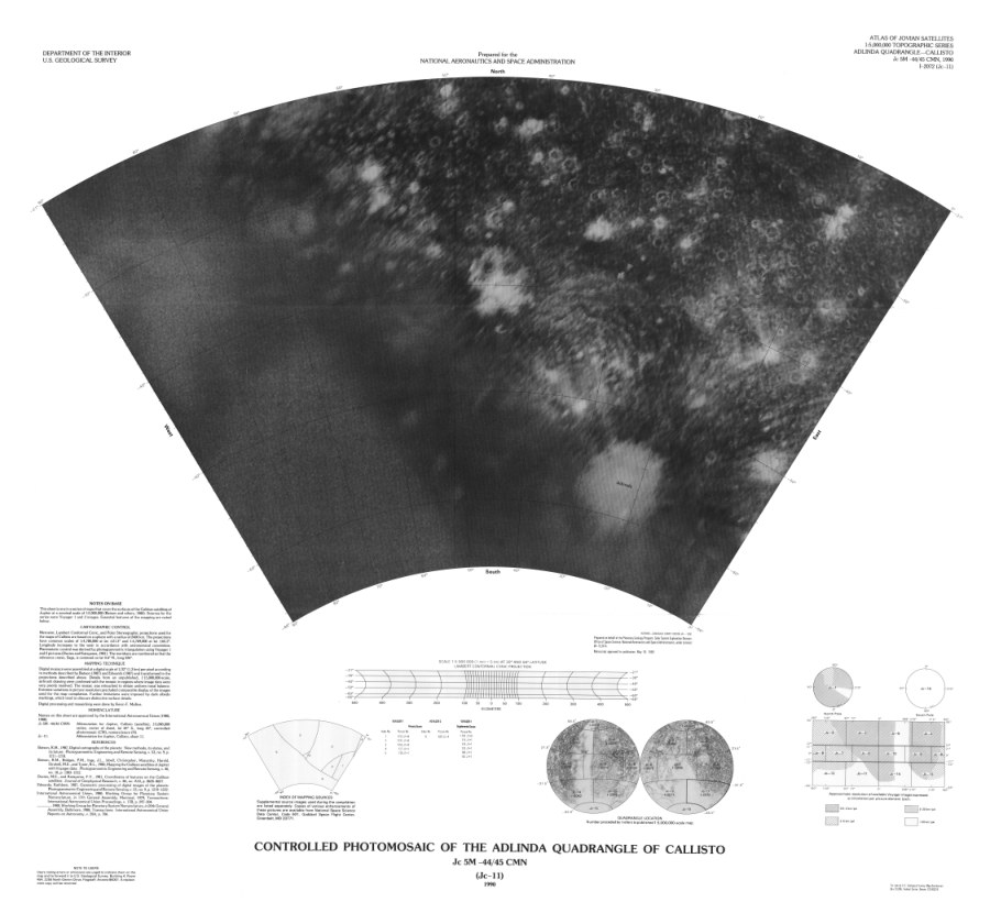 Controlled Photomosaic of the Adlinda Quadrangle of Callisto