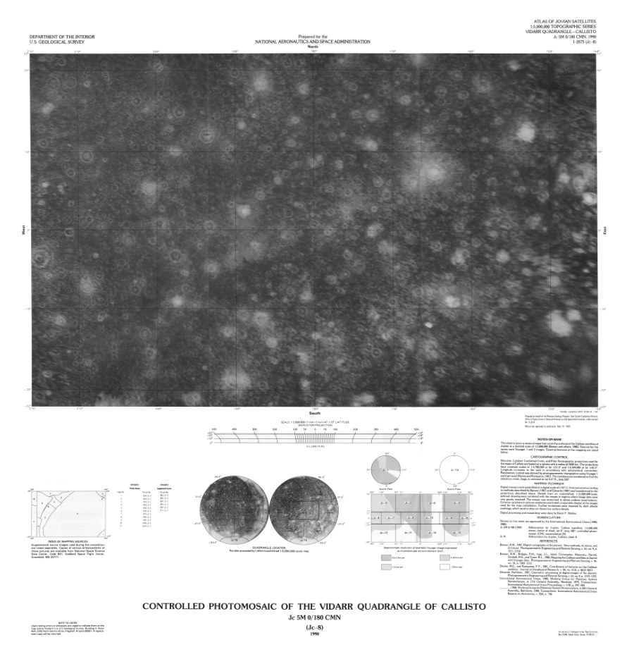 Controlled Photomosaic of the Vidarr Quadrangle of Callisto